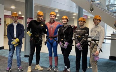 Volunteers take on an abseil challenge down Sheffield’s Owen building