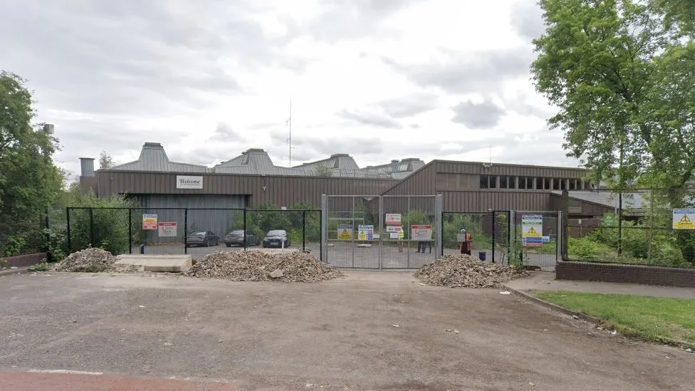 Demolished bus depot in Rotherham