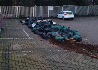 Fly-tipping incident behind industrial estate