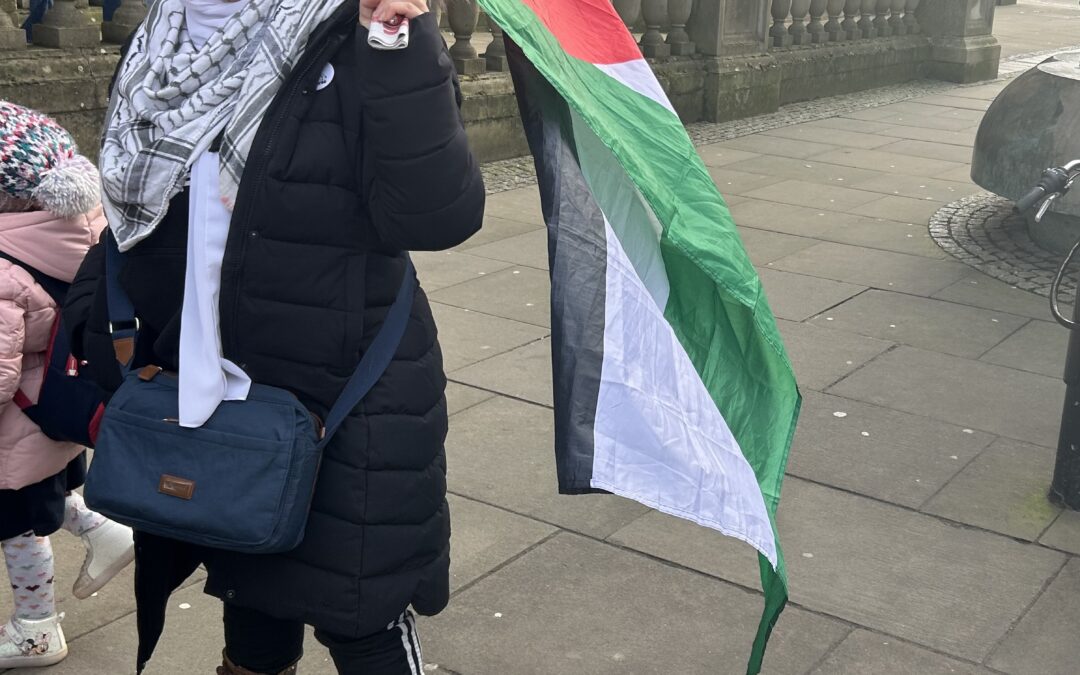 Protestors plead for Sheffield to be an apartheid free zone in support of Gaza