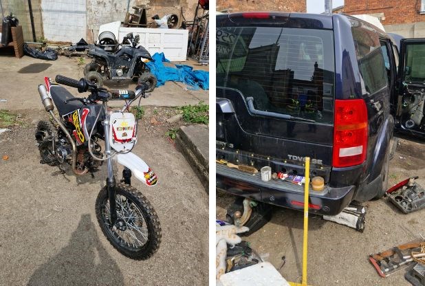 Three people arrested after police seize illegal drugs and suspected stolen vehicles