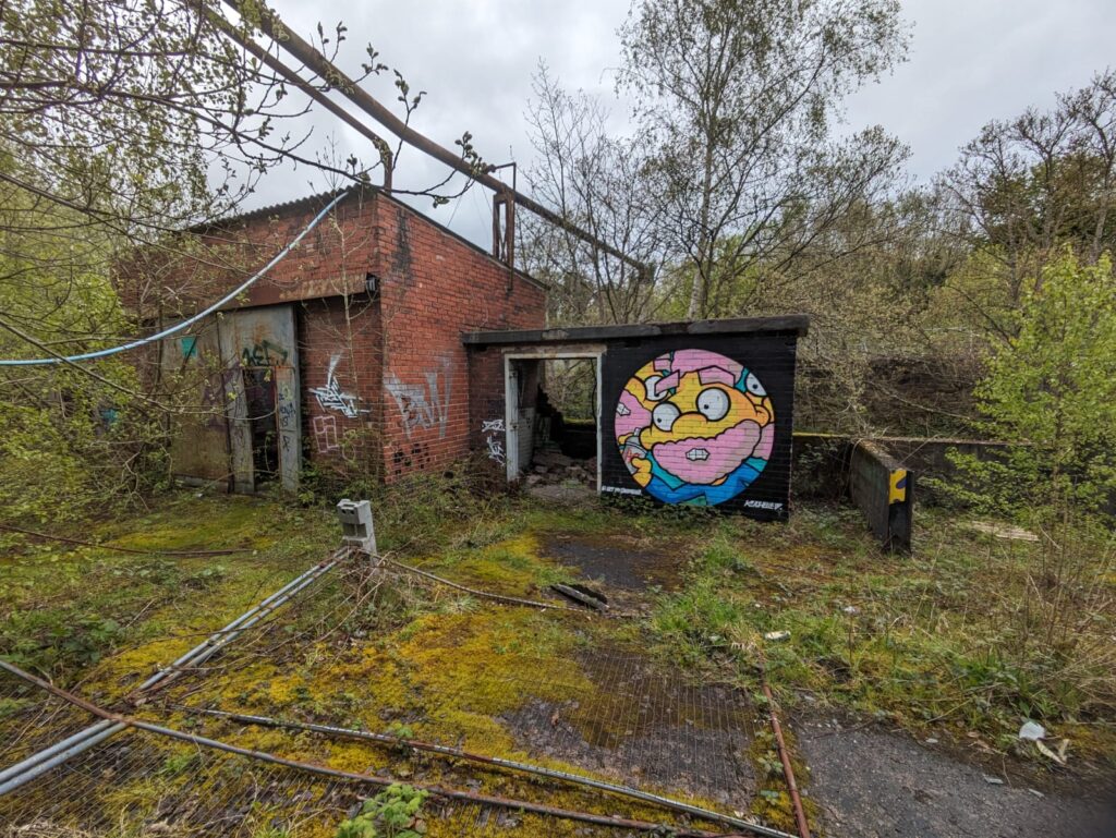 Overgrown factory bulding