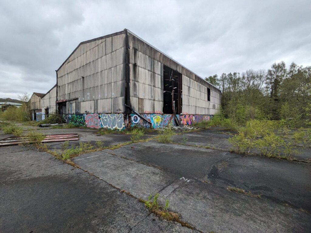 Large disused factory bulding