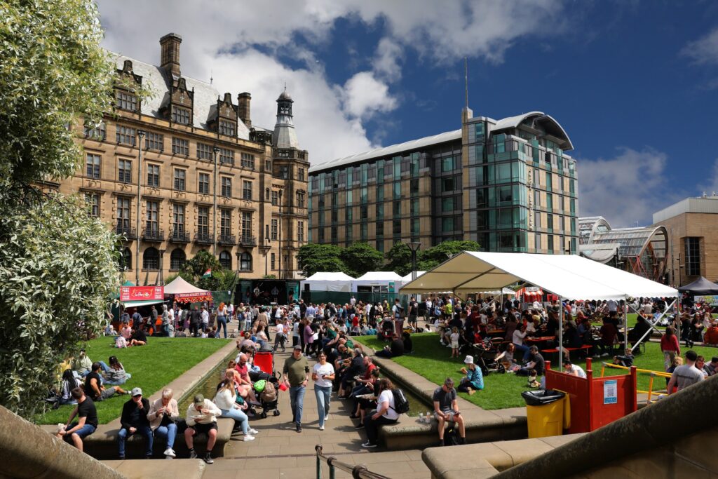 Last years food festival at the Peace Gardens 