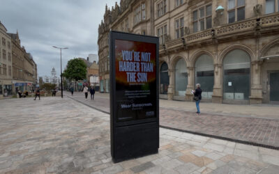 Cancer patient campaigns for sun safety awareness