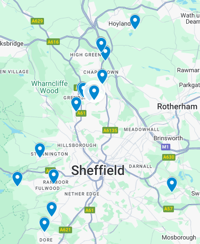 Affected green belt sites: Land between Bramley Lane and Beaver Hill Road - 868 homes, a mainstream secondary school and a multi-faith burial site

Land between Creswick Avenue and Yew Lane - 609 homes, a mainstream secondary school, a special needs school and a multi-faith burial site

Handsworth Hall Farm, land at Finchwell Road - 870 homes

Land to the east of Chapeltown Road - 549 Homes

Land to the south of White Lane - 304 homes

Land between Lodge Moor Road and Redmires conduit - 258 homes

Holme Lane Farm and land to the west of Grenoside Grange, Fox Hill Road - 188 Homes

Land between Storth Lane and School Lane - 103 homes

Land at Wheel Lane and Middleton Lane - 148 homes

Land to the north of Parkers Lane - 82 homes

Forge Lane - 69 homes

Land bordered by M1, Thorncliffe Road, Warren Lane, and White Lane - general employment

Hesley Wood, north of Cowley Hill, S35 2YH - general employment

Land to the south of the M1 Motorway Junction 35 - general employment