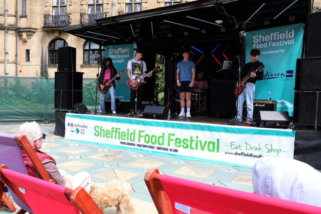 A music performance at the festival 
