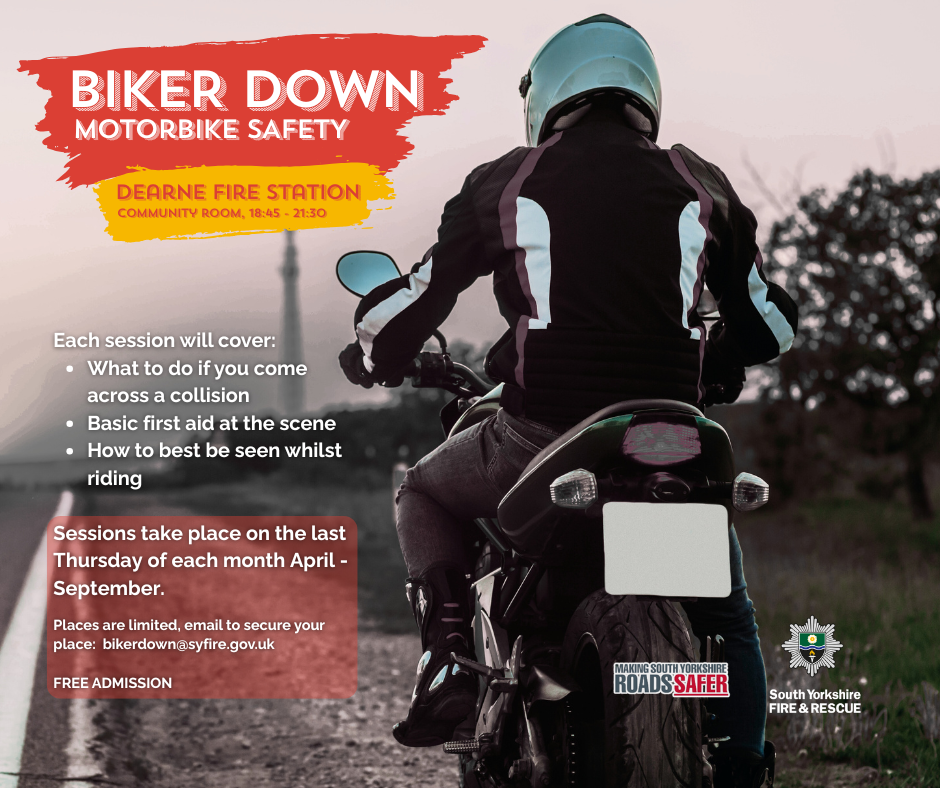 Poster for a biker road safety course