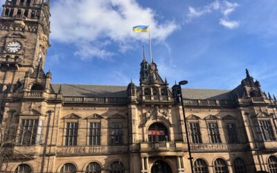 Sheffield Council flies Ukrainian flag as a symbol of solidarity