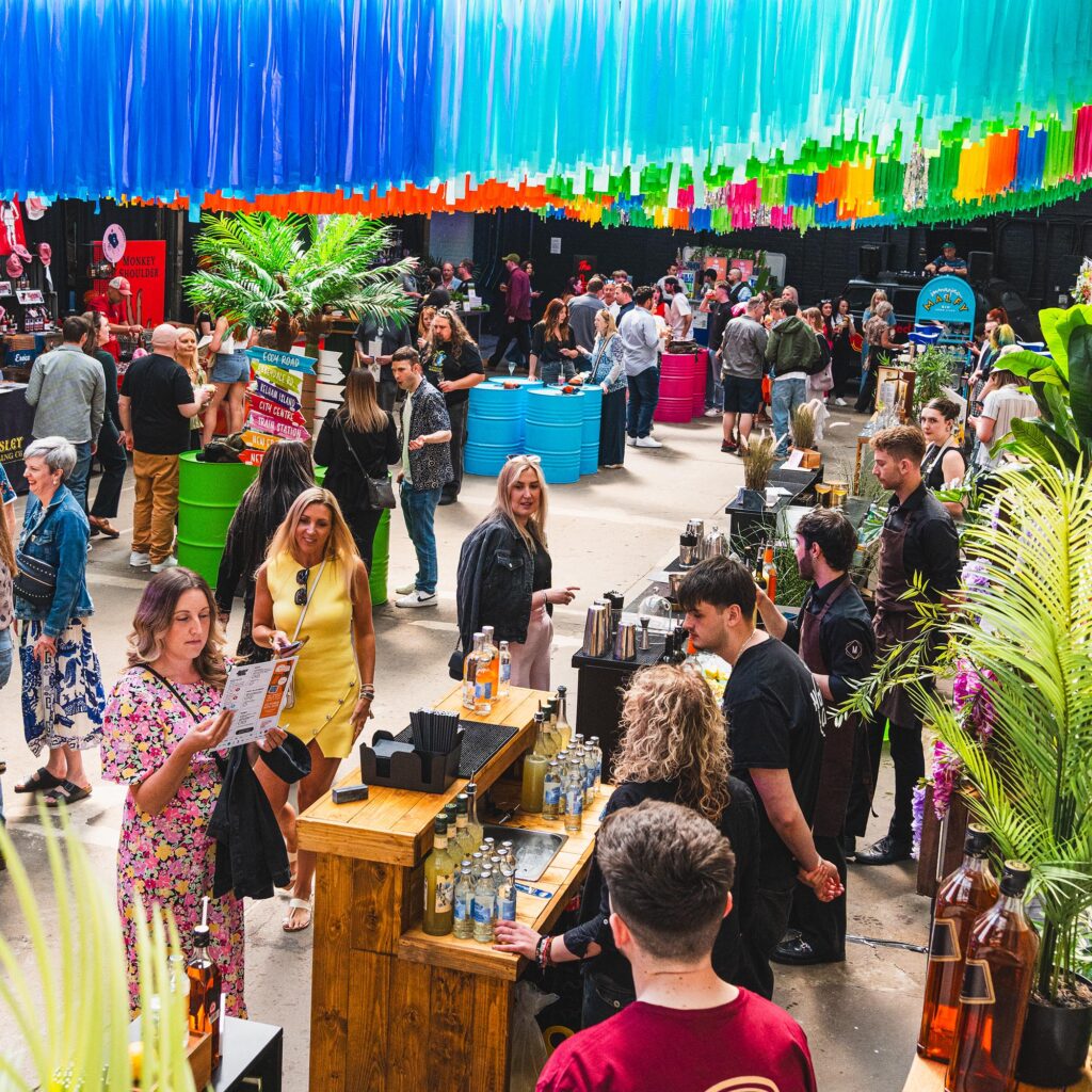 A crowd of people at Sheffield Cocktail Festival 2025