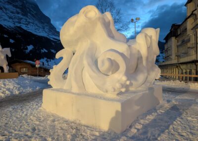 Sheffield Stonemasons win snow sculpting competition in Switzerland