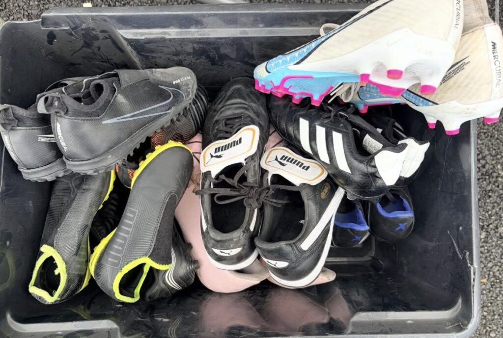 Football boots Ife Fagbulu has collected 