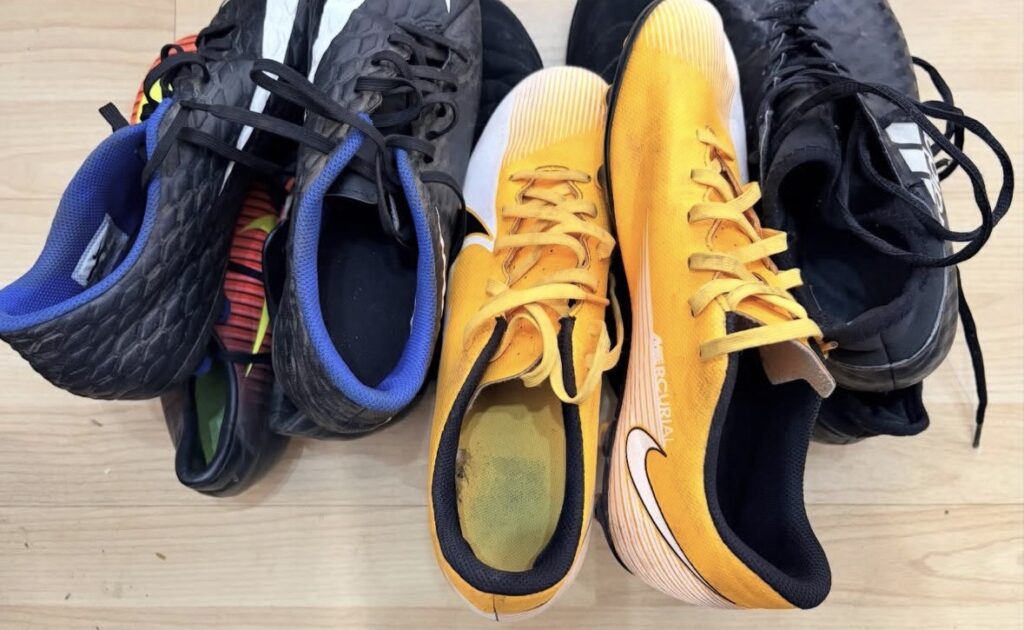 Football boots Ife Fagbulu has collected 