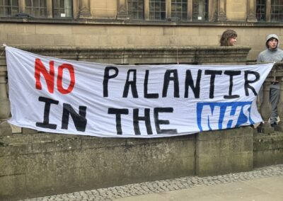 Anti-AI protesters pressure City Council against Palantir integration with NHS