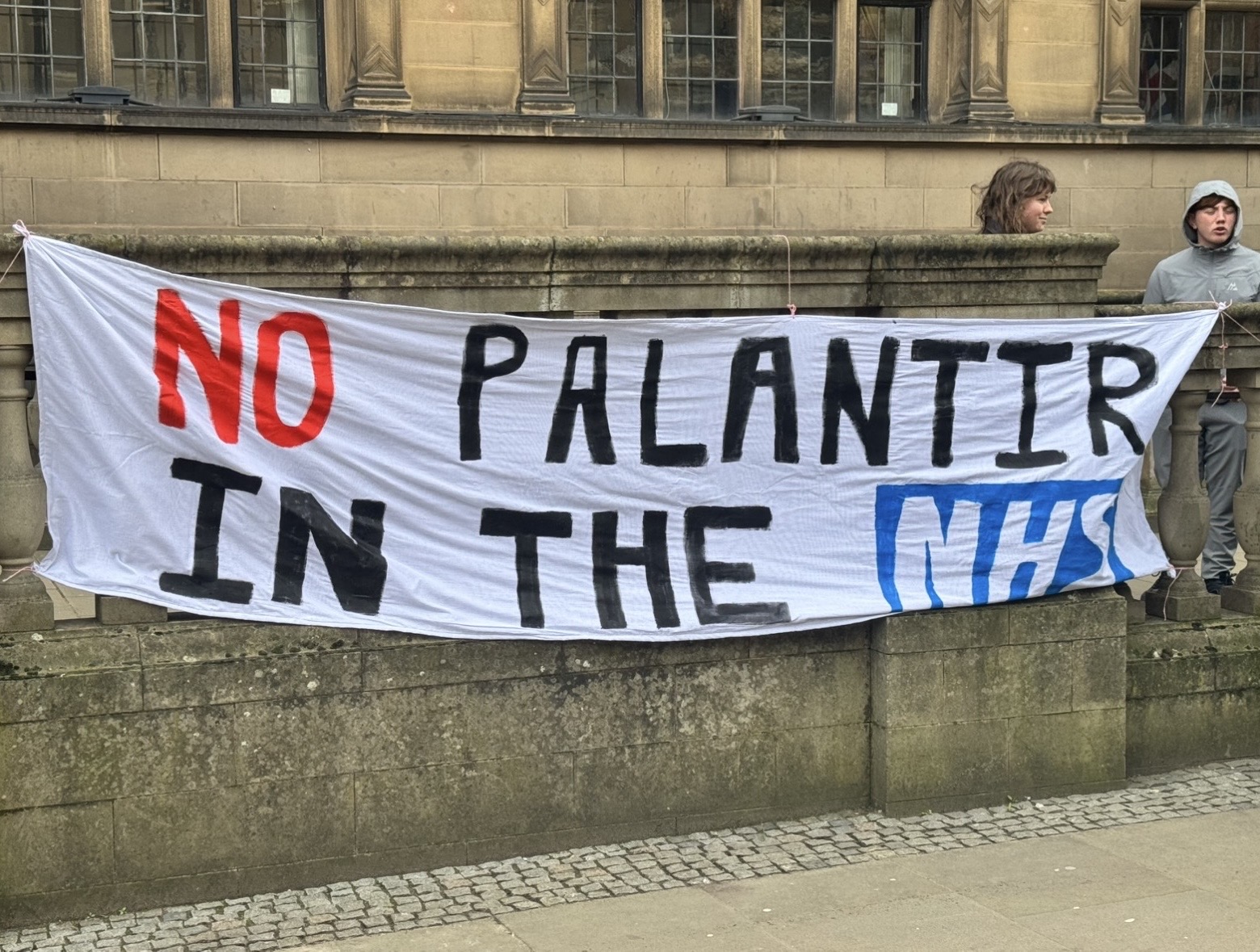 Anti-AI protesters pressure City Council against Palantir integration with NHS