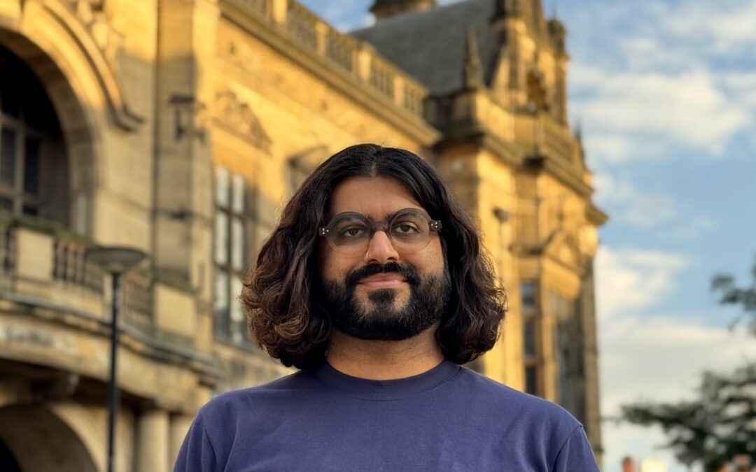 Picture of Sheffield Councillor Minesh Parekh standing outside town hall