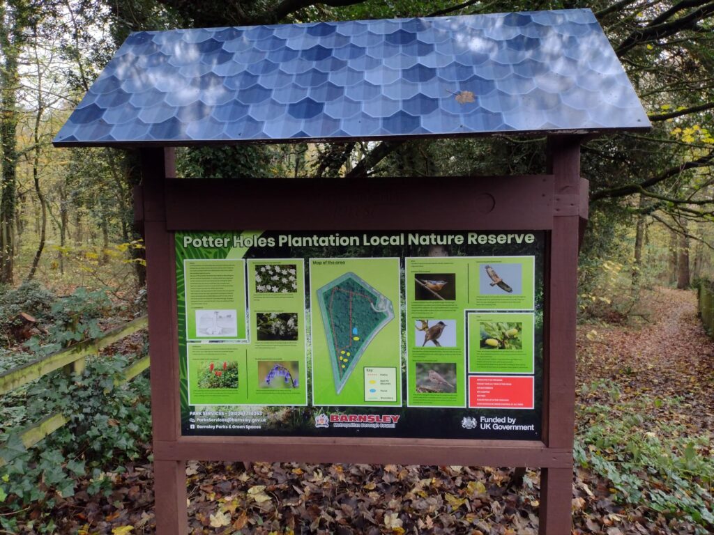 Potter Holes Plantation Information Board, Penistone East - after improvements