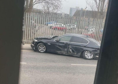 Roads now open after driver crashes car due to stab wounds