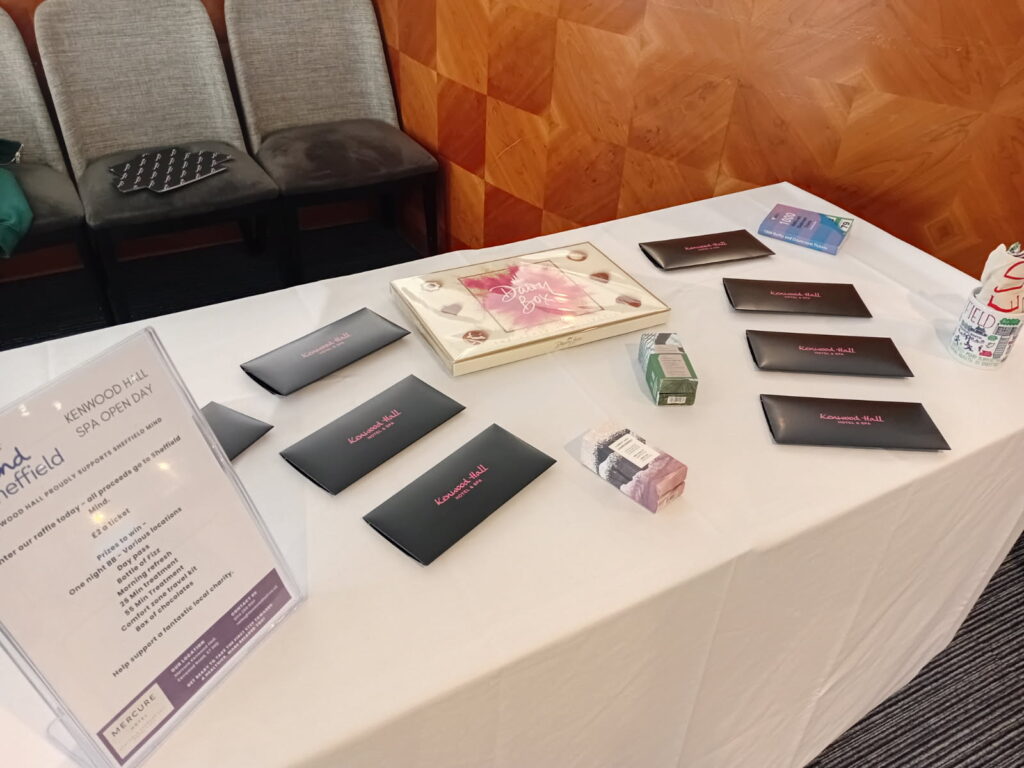 A table at the Kenwood Hall spa open day. 