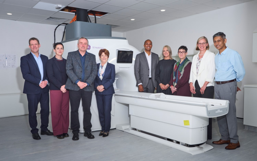 Pictured are the team at the launch of the GE Healthcare low field MRI scanner at Royal Hallamshire Hospital, photo courtesy UKRI.