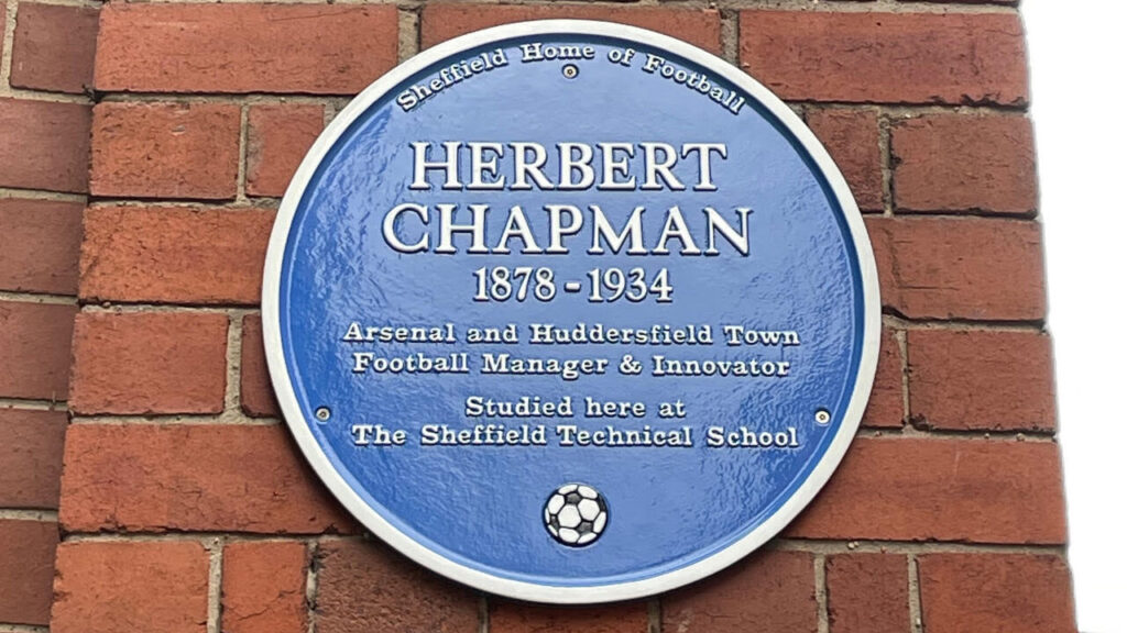 Herbert Chapman - widely regarded as one of the best football managers of all time - studied at Sheffield Technical School, which later formed part of the University of Sheffield