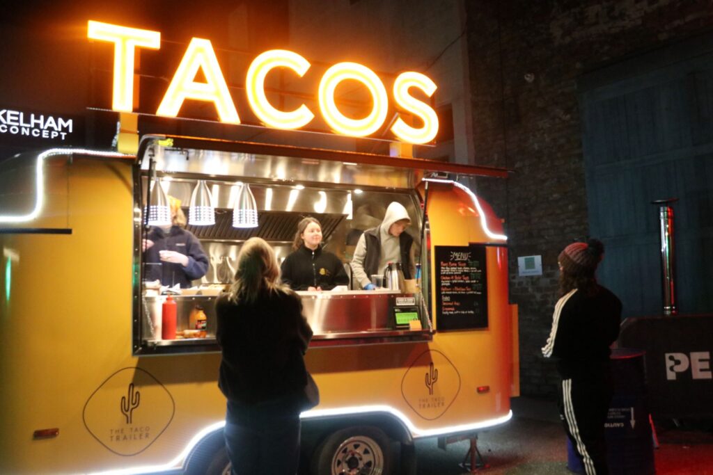 A taco food truck at the Neepsend festival.