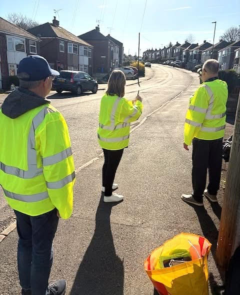 Image of community speed watch volunteers in Birley