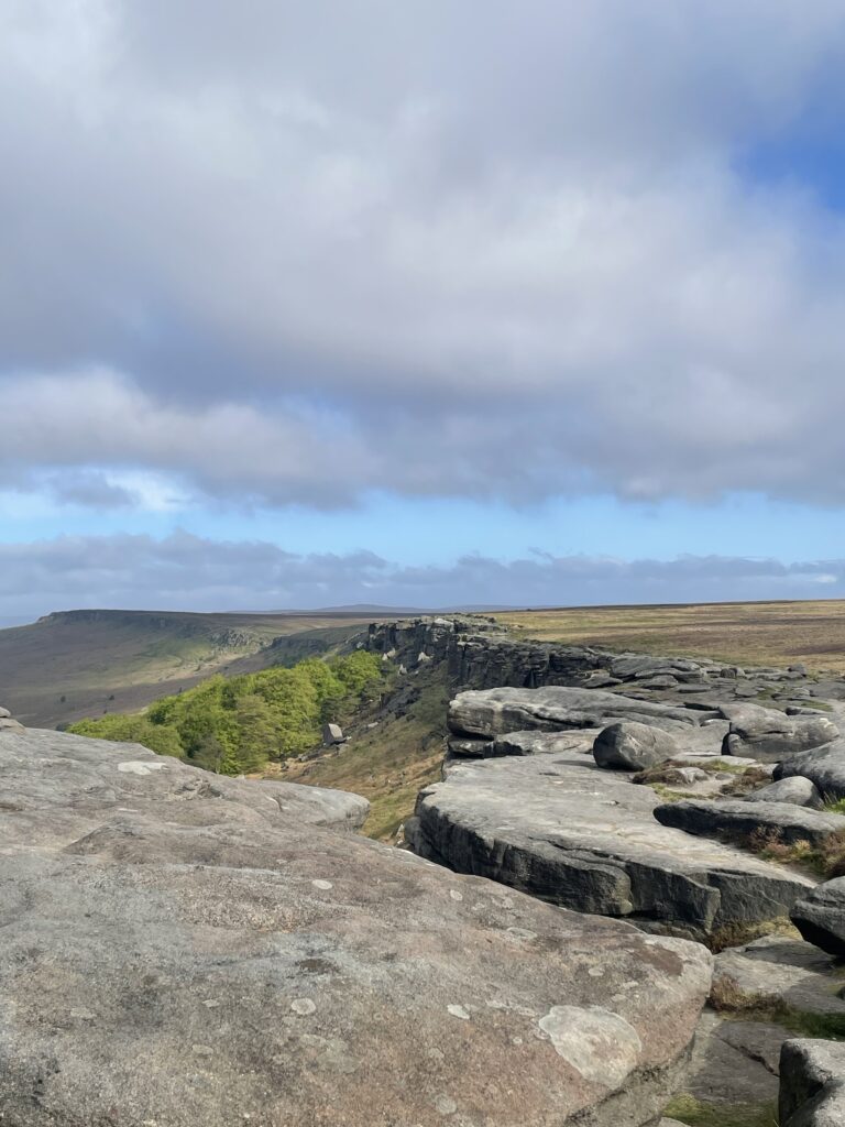 The rock formation that makes up the verge of Stanage Edge, Hathersage