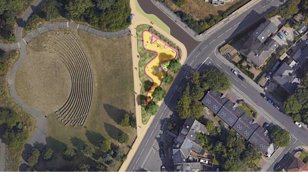 Pocket park plan view 