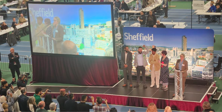 Candidates on stage for Sheffield Local Elections