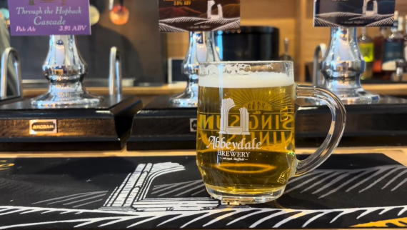 Pint of Abbeydale brewed beer in their new taproom