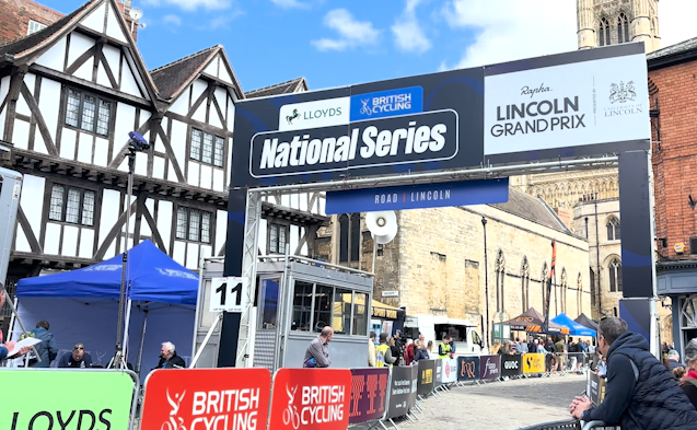 Lincoln Grand Prix finish line board