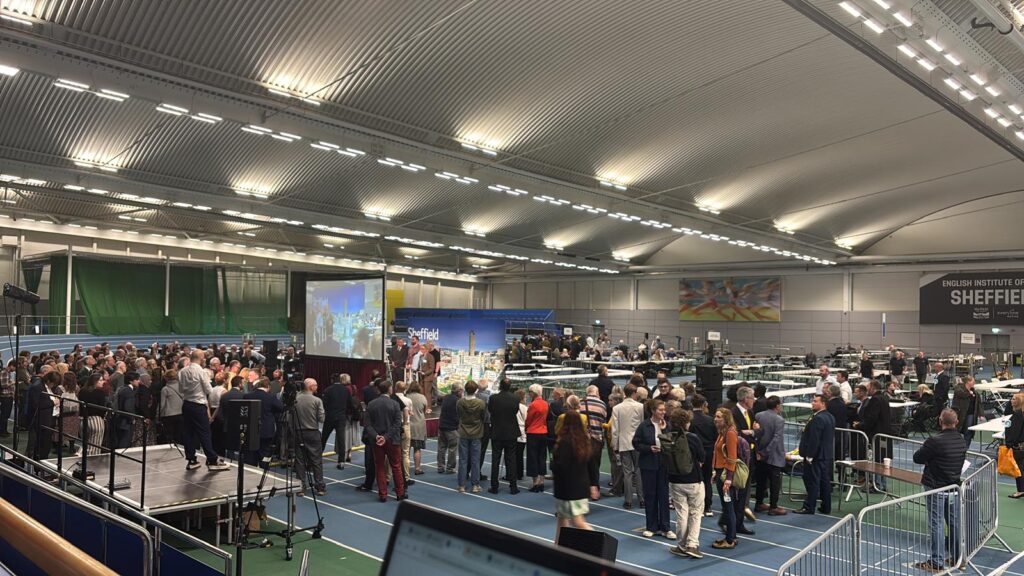 The Sheffield Local Election Count, large crowd