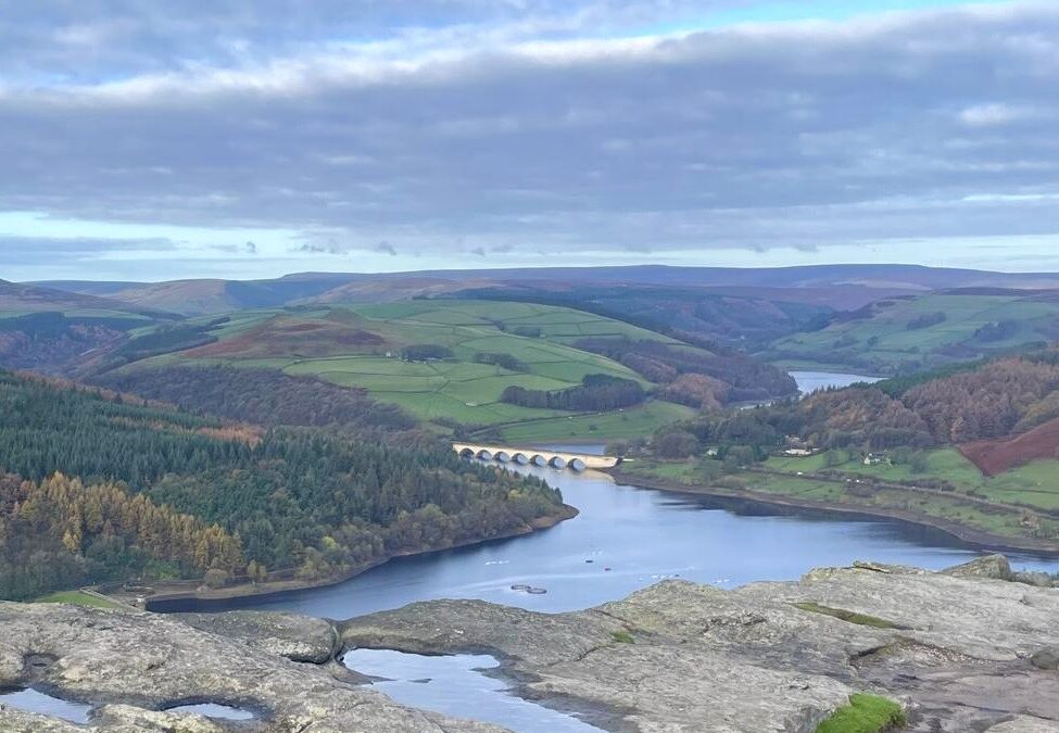 View over Ladybower Dam