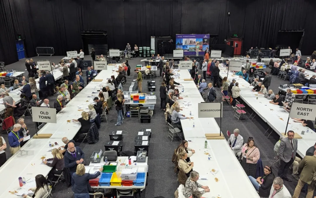 Image of 2026 Barnsley council elections - ballots being counted